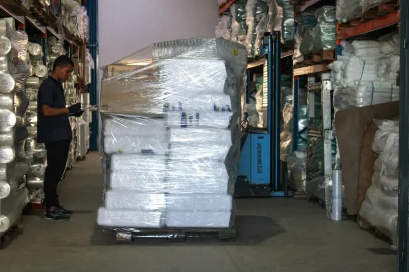 Estoque de embalagens da PSR Embalagens no CEASA Brasília DF